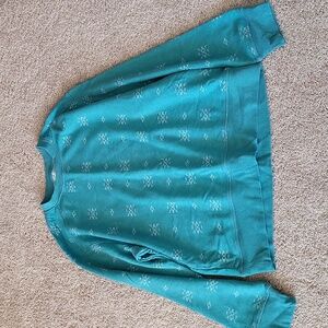 Prana blue green sweatshirt